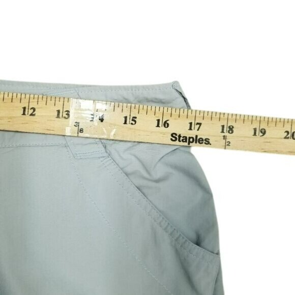 Columbia Womens Omni-Shade Shorts M Light Bluish Gray Nylon Outdoor Hiking - Picture 6 of 13